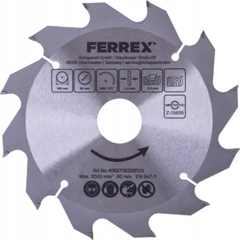 Pilový kotouč Pilový kotouč Ø 165 mm, 1 kus, 12 zubů FERREX DŘEVO