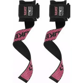 Fitness trhačky s protiskluzovou úpravou | trhačky, popruhy - 1 pár černá růžová