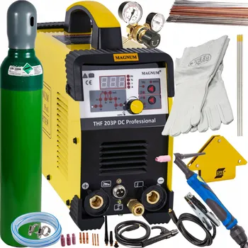 Svářečka INVERTOROVÁ SVAŘEČKA MAGNUM THF 203P TIG DC MMA PULS IGBT HF 230V 200A HF