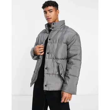 Moto bunda ANOTHER INFLUENCE ŠEDÁ PÉŘOVÁ BUNDA (S)