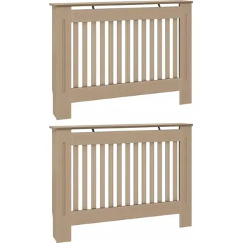 Radiátor Kryt na radiátor 2 ks hnědý 112 x 19 x 81,5 cm