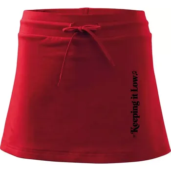 Dámská sukně KEEPING IT LOW NA VÝŠKU - basový klíč - Sportovní sukně - two in one - L ( Červená )