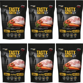 Krmivo pro psa TASTY DOGS LIFE vlhké krmivo pro psy s krůtím masem v želé, kapsička 500g x6