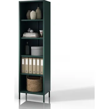 Policová skříň Nábytek PEGAS Regál na knihy MARIO, 500 x 1800 x 350 mm, Moderní : lahvově zelená