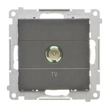 Elektrická zásuvka Anténní zásuvka Kontakt-simon černá