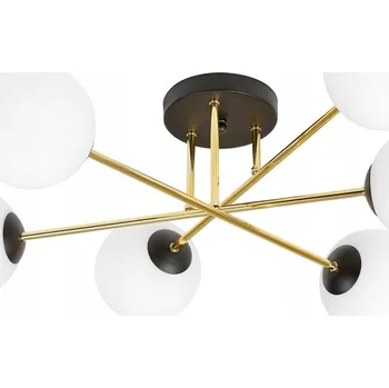 Emibig MAGNUM 6 BL OPAL Stropní Svítidlo / stropní svítidlo Ocel / sklo Černá