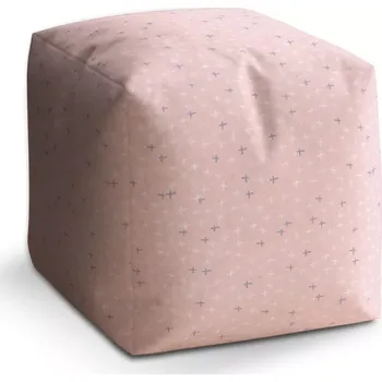 Taburet Sablio Taburet Cube Barevné křížky: 40x40x40 cm