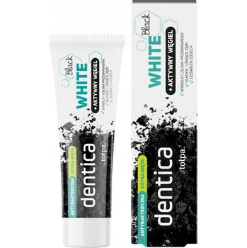 zubní pasta Dentica by tołpa BLACK WHITE zubní pasta s aktivním uhlím 75 ml