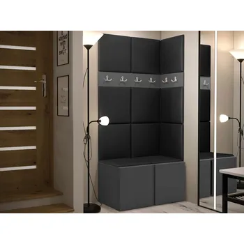 Šatní skříň Skříň MOB 84 x 186 x 44 cm černá, grafit