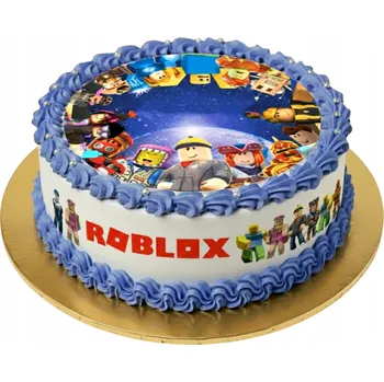 Obraz OPLATEK NA DORT ROBLOX 25 CM SE JMÉNEM 2 OKRUHY – SPOUSTA VZORŮ!