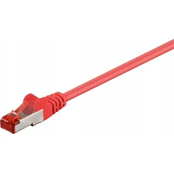 Síťový kabel MicroConnect F/UTP CAT6 0,25m Červený PVC kabel