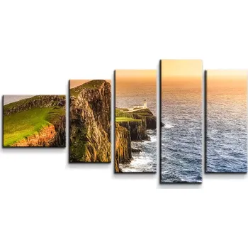Obraz Sablio Obraz - 5-dílný Skalnaté pobřeží - 100x60 cm