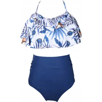 Dámské plavky ZEŠTÍHLUJÍCÍ DVOUDÍLNÉ PLAVKY BIKINI S VYSOKÝM PASEM, MODELUJÍCÍ POSTAVU, VELIKOST L