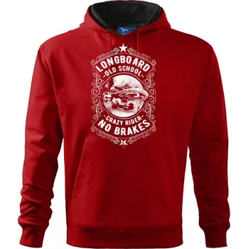 Pánská mikina Lonboard Crazy Rider - Mikina pánská Cape s kapucí - 3XL ( Červená )