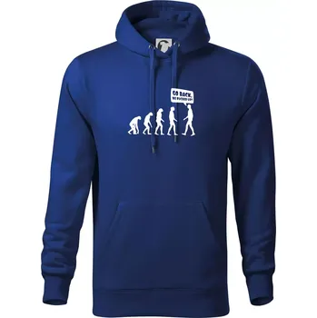 Pánská mikina Evoluce Go back - Mikina pánská Cape s kapucí - S ( Královská modrá )