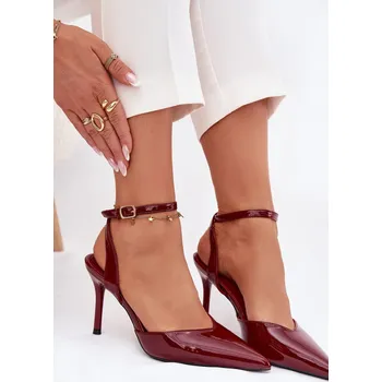 Dámské lodičky Boto Lakované lodičky s odhalenou patou Laretta Barva: Červená, Velikost: 37