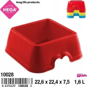 Miska pro psa Čtvercová miska pro psa 1,6 l, 1 Ks