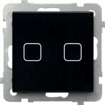 vypínač Dvojitý dotykový vypínač Ospel černý ŁPD-2RS/M/32