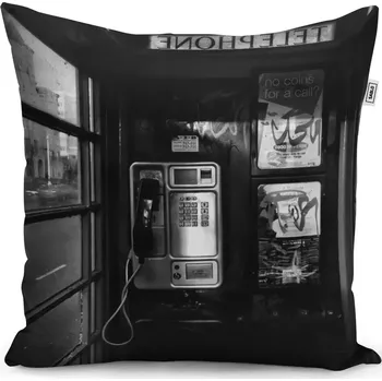 Polštář Sablio Polštář Telefonní budka - 50x50 cm