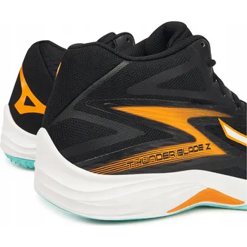 Pánská sálová obuv Mizuno sálové boty muž Black/Tangelo/Ice Green velikost 7 Thunder Blade Z Mid