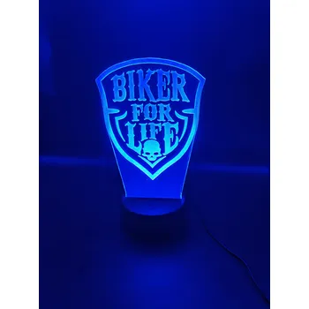 Lampička LED Lampička Biker For Life Dálkový Ovladač Jméno - Vlastní Věnování