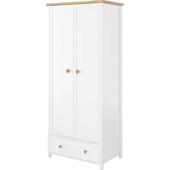 Šatní skříň Skříň 85 cm MABARUMA 1 - bílá / dub nash