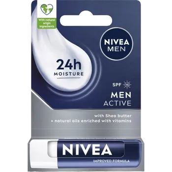 Péče o rty NIVEA MEN Active Care Balzám na rty s SPF15 4,8g