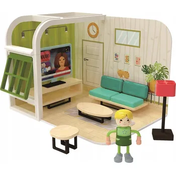 Domeček pro panenku Domeček pro panenky Joueco - Domeček pro panenky SALON