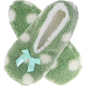 Dámské pantofle Teplé dámské pantofle, domácí s puntíky, velikost 35-38