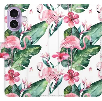 Pouzdro na mobilní telefon Flipové pouzdro iSaprio - Flamingos Pattern - iPhone 17
