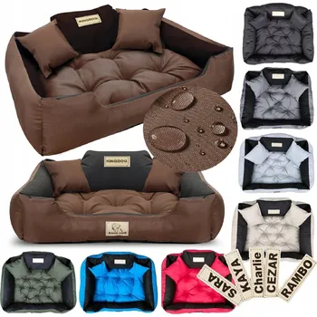 Pelíšek pro psa KingDog kotec pro psa hnědá 75 cm x 65 cm