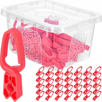 Kolíček na prádlo Kolíčky na praní žabky sponky na prádlo 35 ks plastové + nádobka