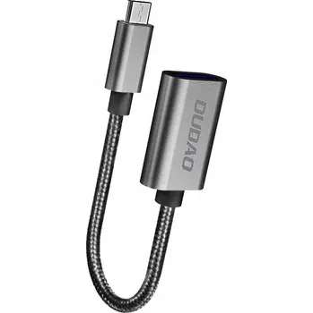Datový kabel Kabel Dudao USB - microUSB typ B 0,1 m šedý
