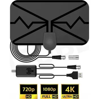 Televizní anténa VELKÁ, VÝKONNÁ TELEVIZNÍ ANTÉNA TV DVB-T2 FM DAB AKTIVNÍ + ZESILOVAČ
