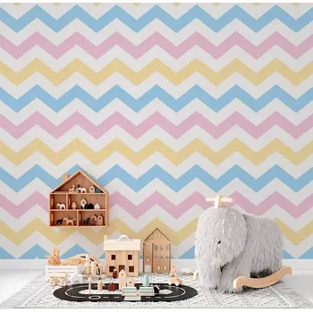 Tapeta Sablio Tapeta Tříbarevné klikyháky - 125x75 cm