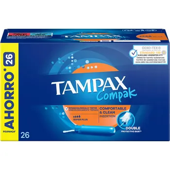 Menstruační tampony Tampony TAMPAX Compak Super Plus, 26 kusů
