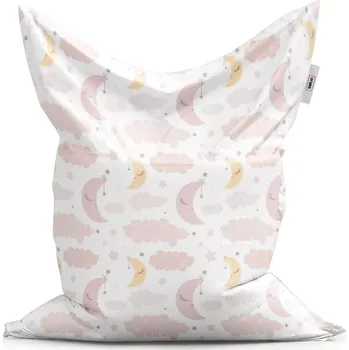 Sedací pytel Sablio Sedací vak Classic Měsíčky a obláčky - 150x100 cm