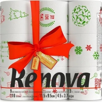 Toaletní papír Suchý toaletní papír bez vůně Renova 9 ks