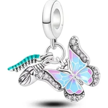 Přívěsek Stříbrný přívěsek motýl vážka tulipán | přívěsek, šperk - B4529