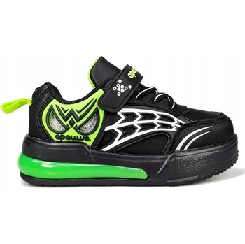 Chlapecké tenisky Svítící tenisky chlapecké boty na suchý zip Spider s LED diodami kožené 31