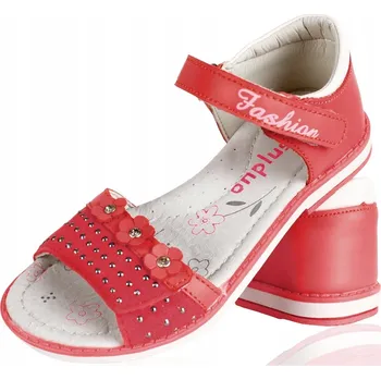 Dámské sandále Amarantové sandály na suchý zip, profilovaná kožená stélka, velikost 35