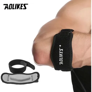 Nastavitelná loketní bandáž Aolikes proti bolesti | bandáž, ortéza - Černá se šedou