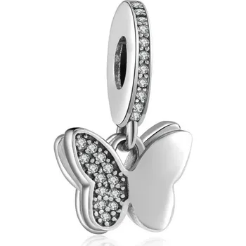 Přívěsek Stříbrný přívěsek motýl vážka tulipán | přívěsek, šperk - B668