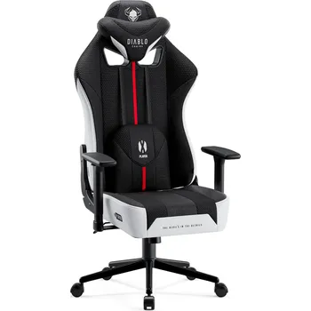 Křeslo Diablo Chairs Látkové Křeslo Diablo X-Player 2.0 Small: Bílo-černý