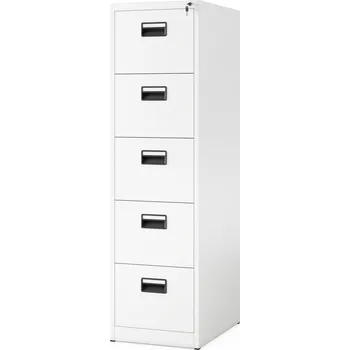 Kartotéka Nábytek PEGAS Kovová kartotéková skříň SARA V5, 460 x 1630 x 620 mm, bílá