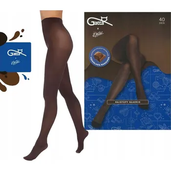 Dámské punčochy Vzorované Punčocháče Gatta Wedel 40den hnědé tmavě čokoládové velikost 5