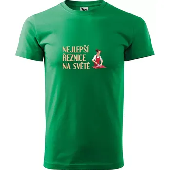 Sablio Tričko s potiskem Nejlepší řeznice na světě - zelené M