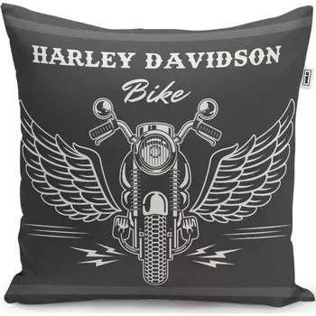 Polštář Sablio Polštář Harley-Davidson S křídly - 40x40 cm
