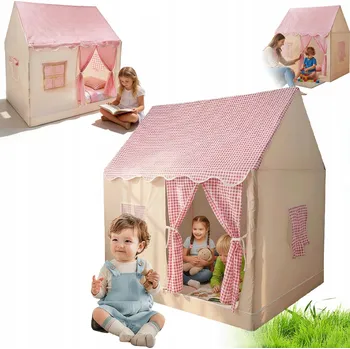 Dětský stan STAN NA HRANÍ PRO DĚTI HERNÍ MÍSTNOST VELKÝ PROSTOR PŘENOSNÝ S OKNEM