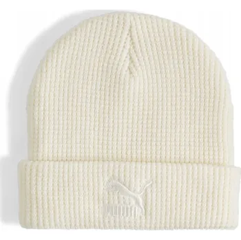 Čepice Puma zimní čepice beanie bílá, univerzální velikost